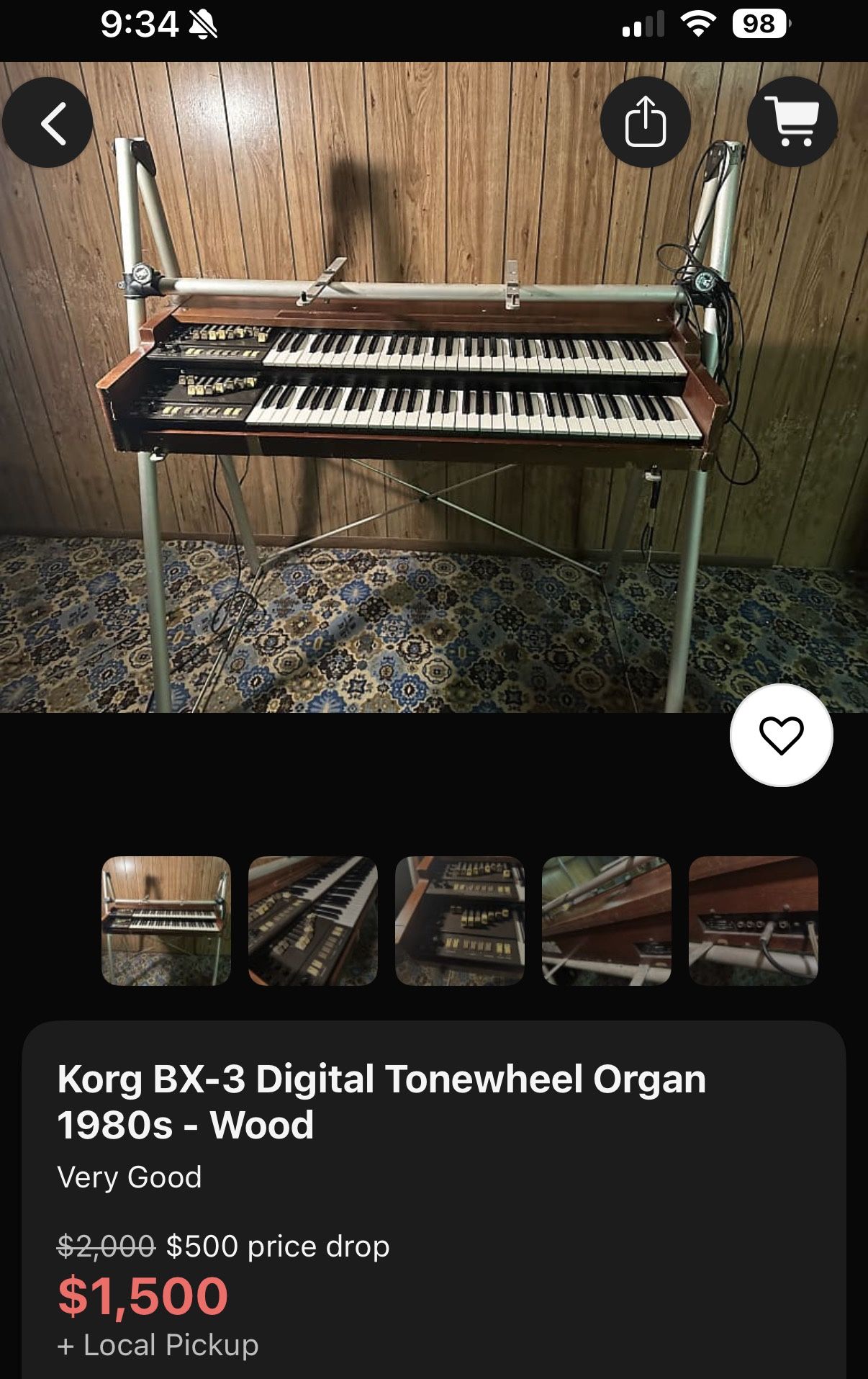 1980s Korg BX3 w/ pedal