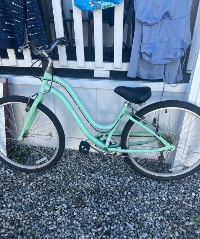 New Teal/blue Cruiser Bike