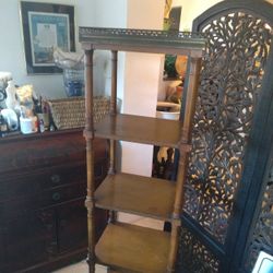 Antique English Regency-style étagère, 6 Open Shelves