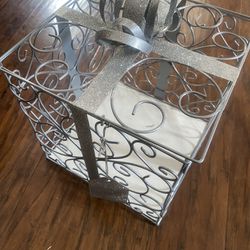 Sliver Gift Card Box For Wedding Parties Birthdays 