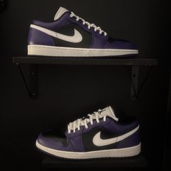 Jordan 1 Low Court Purple Black 