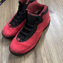 Fusion Red Jordan 10 Size 7Y