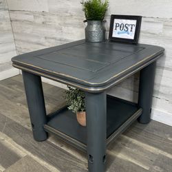 Rustic Dark Gray End Table/ Coffee Table 