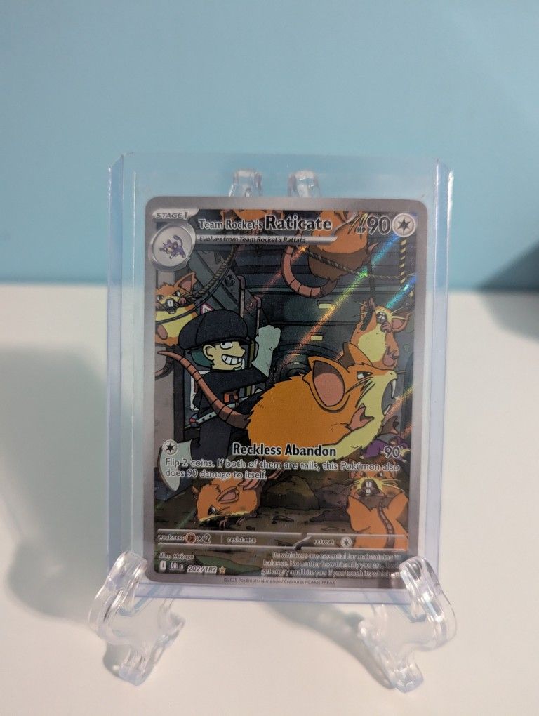 Team rockets raticate full art Pokemon card
