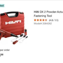 Hilti DX 2 Powder Actuated fastening tool/shotgun