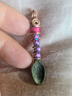Wire Wrapped Mini Spoon Charm