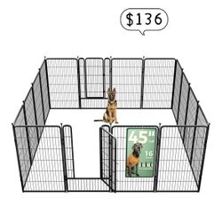 ✌️ FXW Rollick Dog Playpen for Yard, RV Camping, 45 inch 16 Panels for Large Dogs│Patented