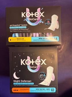 Kotex pads $3/each(6 available)