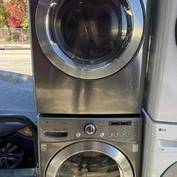 🍂SET WASHER AND DRYER LG STAINLESS STEEL 🍂✔️STACKABLE-SIDE BY SIDE ✔️🆓️FREE DELIVERY🆓️