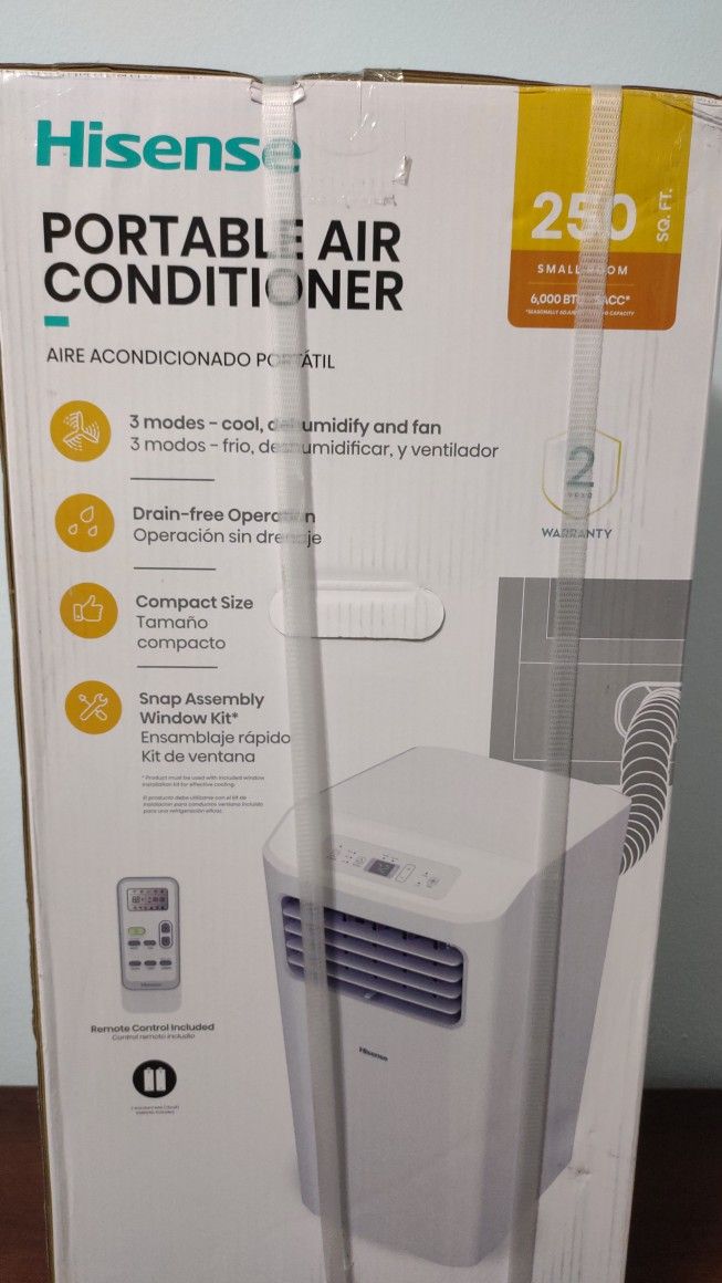 6000 BTU Portable Air conditioner dehumidifier fan remote controled