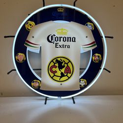 Corona Extra Beer Neon Sing  Club America Soccer  Man Cave Bar Display Sign 