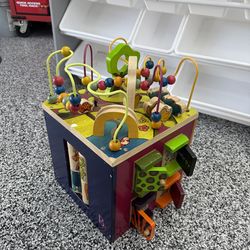 Toddler Wooden Activity Cube
