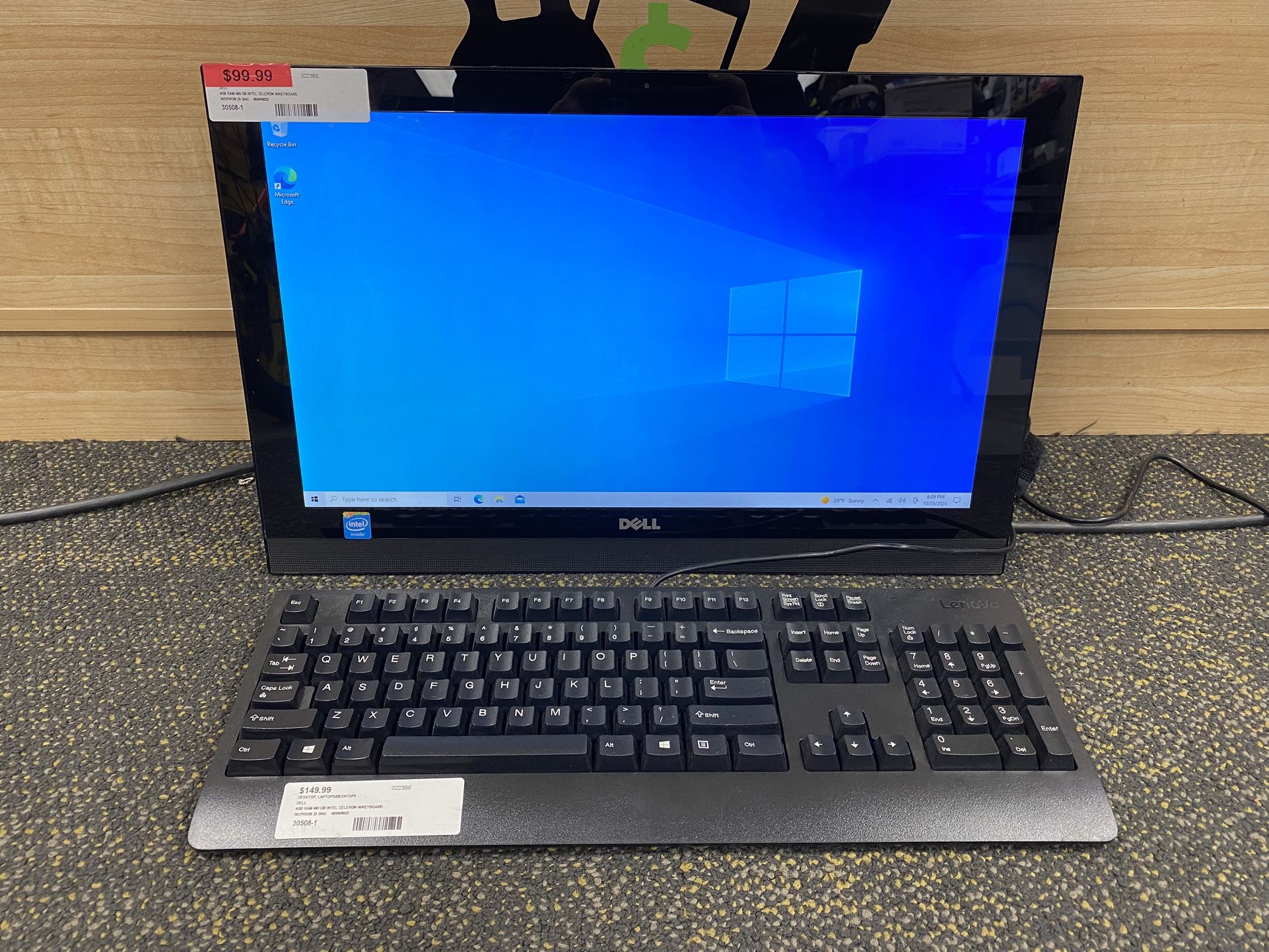 DELL INSPIRON 20 3043 ALL-IN-ONE COMPUTER 4GB RAM 465 GB INTEL CELERON