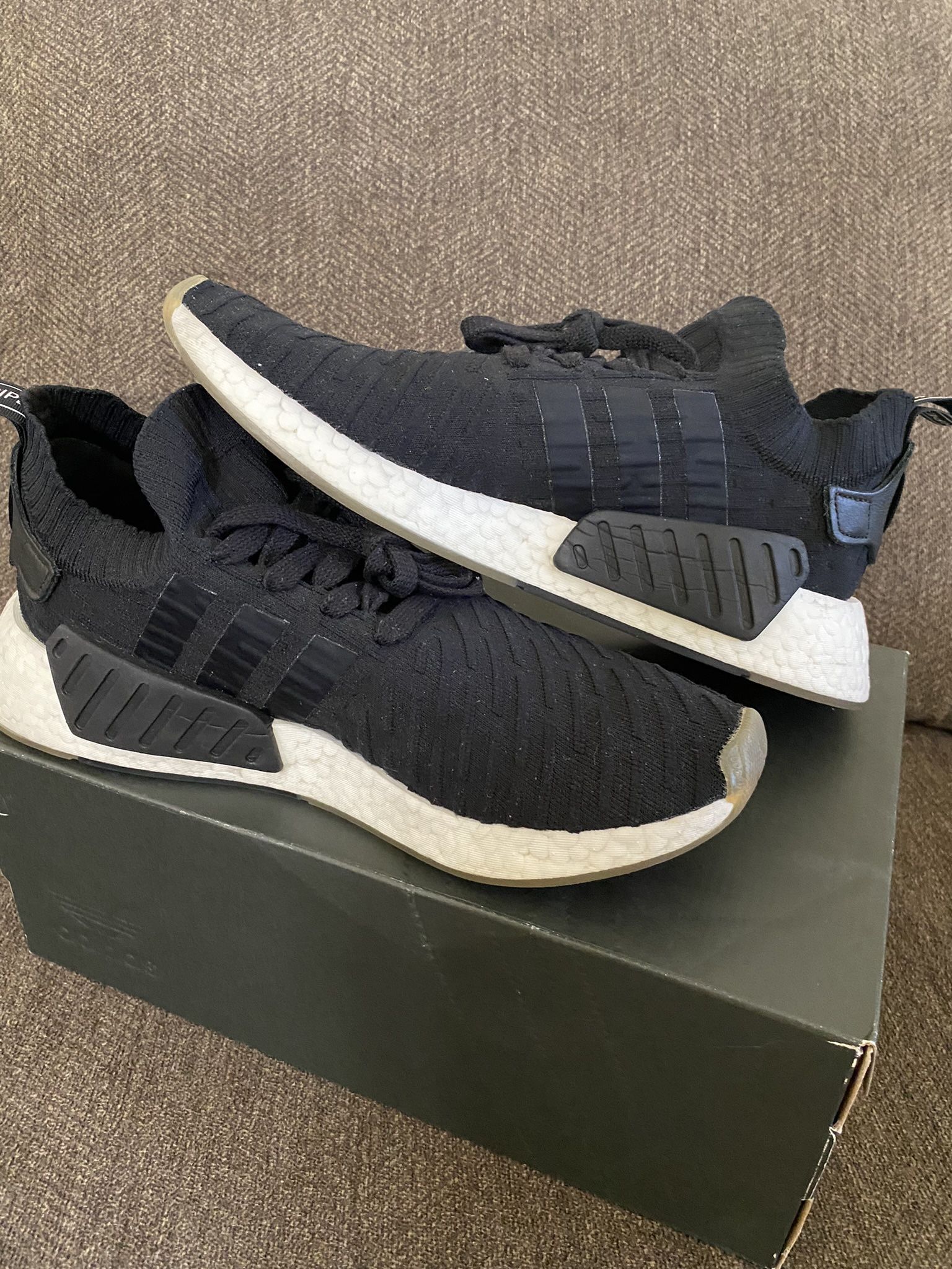 adidas NMD_R2 Primeknit Core Black ‘Japan Gum Black’ Size 10