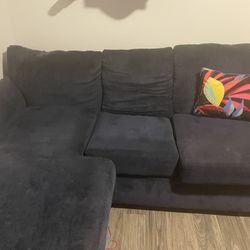 Couch 3 Seat Sectional Blue