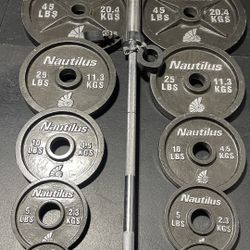 OLYMPIC WEIGHTS AND BAR