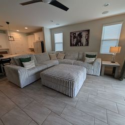 Ashley Stupendous Sectional + Oversized Ottoman (6 Months Old)