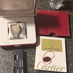 Iced Out Cartier Watch