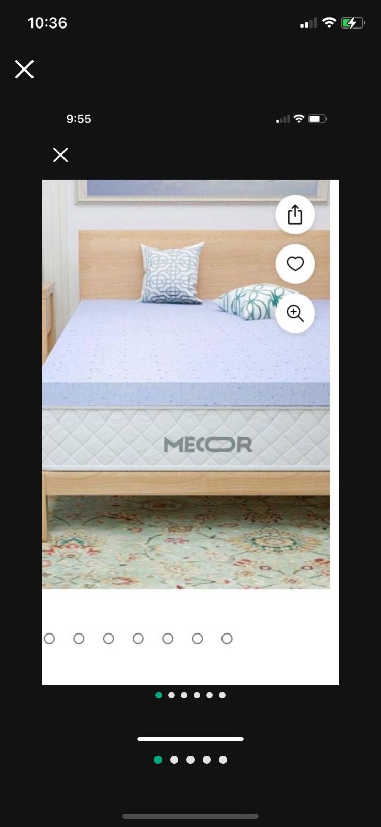 Queen Size 4’ Inch Gel Memory Foam Mattress Topper