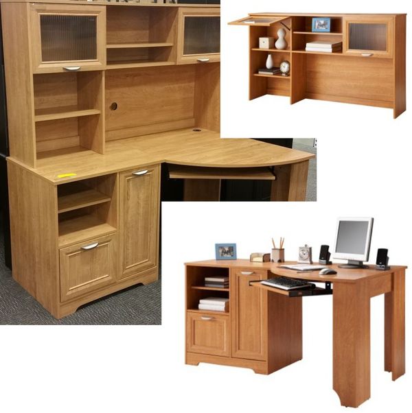 Realspace Magellan Collection Transitional Corner Desk Hutch