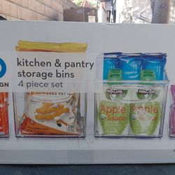 iDesign Kitchen And Pantry Storage Bins 4 Piece Set