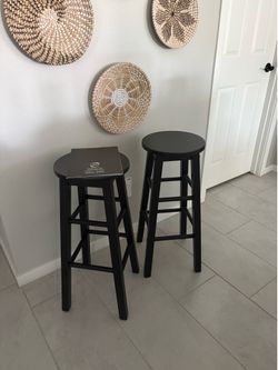 Brand New black wooden bar height bar stools 29”