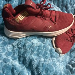 Pumas Red And Gold Shoes 
