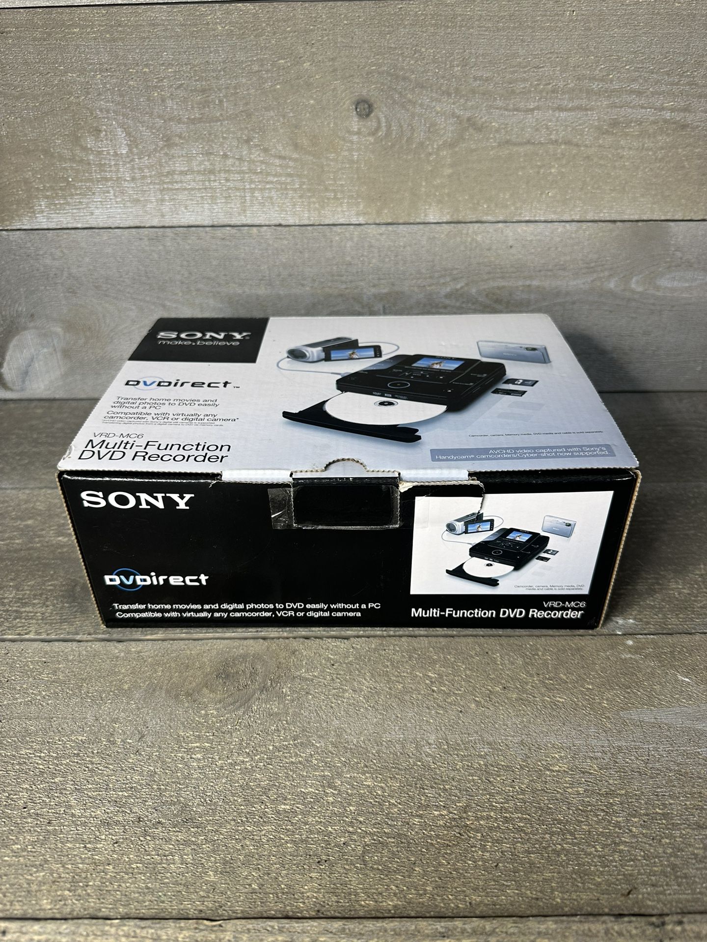 Sony VRD-MC6 DVD Recorder DVDirect Multi-Function New Open Box DVD+R DVD-RW DVDR