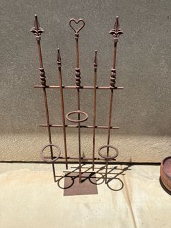 Wrought iron plant holder