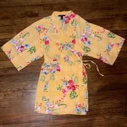 Forever 21 Floral Plaid Wrap Dress