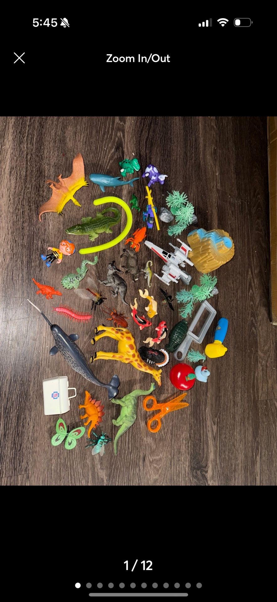 vintage animal dinosaur toy lot