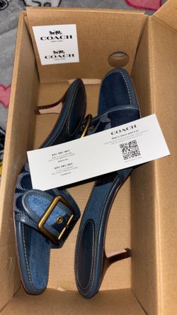 Coach Margot Sandals Denim Patchwork