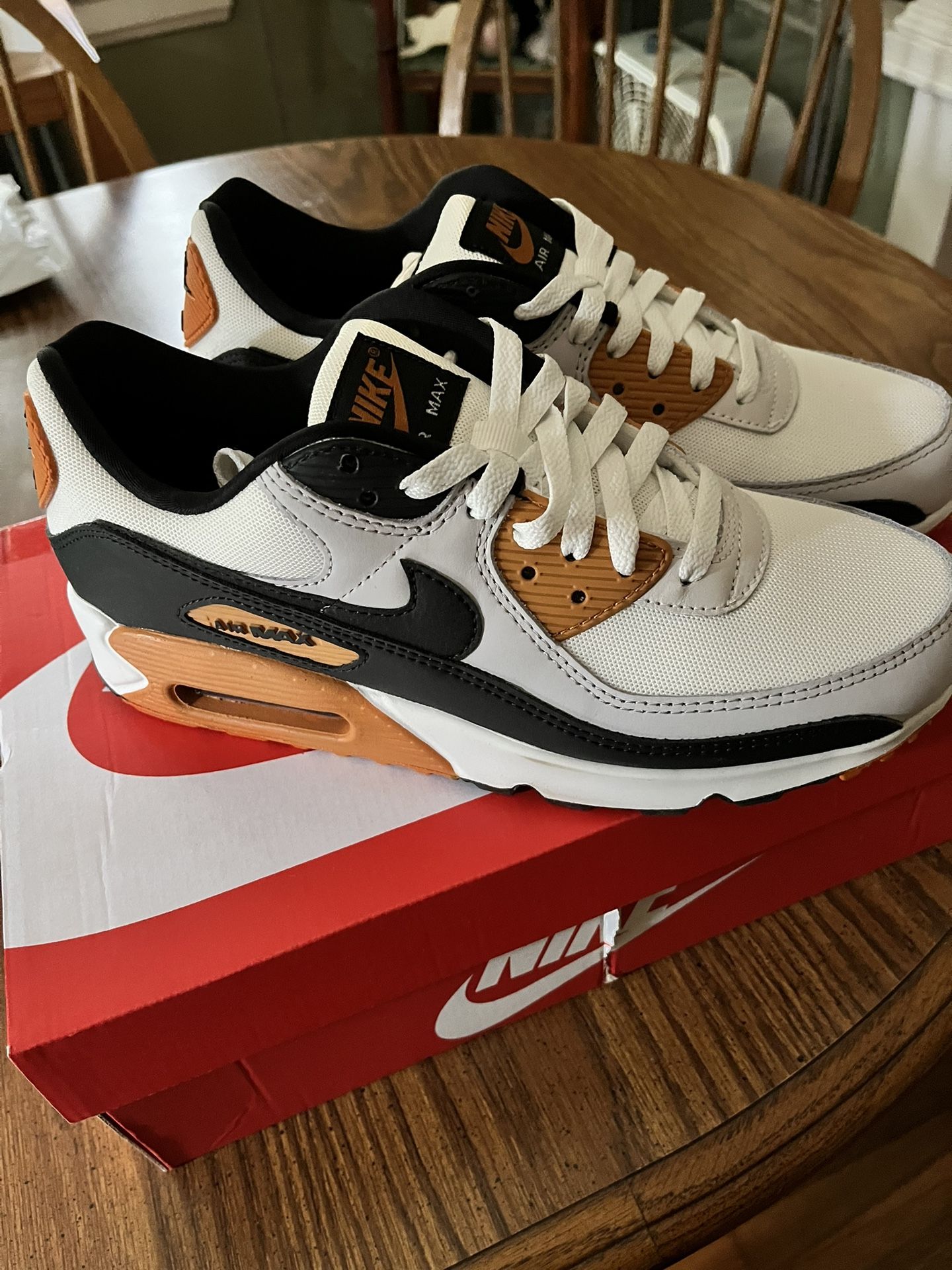Nike Air Max 90 Monarch Edition. Size 9. Monarch, White, And Black. Brand New. 