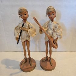 Mid Century Modern Pixie Doll Girls Music Home Decor MCM