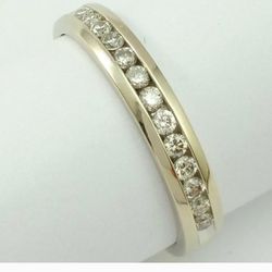 Love Story  Wedding Band  14k Gold   .53ct