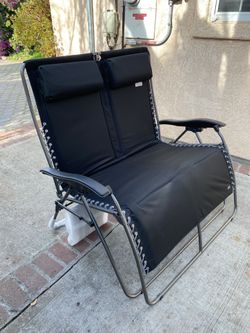  ULINE Zero Gravity Chair Double Wide Reclining Lounger 2 Person Capacity Seat