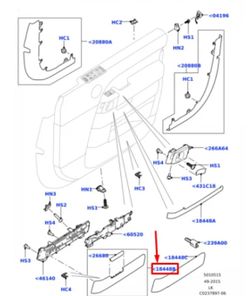 13-17 Range Rover RH Door Pocket Finisher Cover OEM LR055149