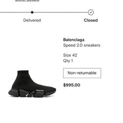 BALENCIAGA MEN'S SPEED 2.0 (AUTHENTIC ) 