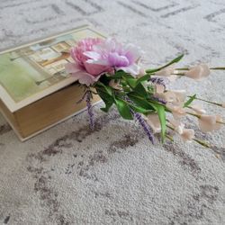 Decorative Centerpiece Book With Flowers