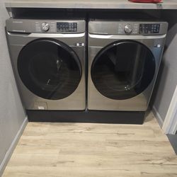 Samsung smart washer and electric dryer set