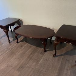 Cherrywood Coffee and End Tables (3) Pieces!!!!
