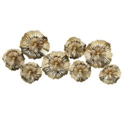 LuxenHome 34.45-in W x 15.75-in H Metal Trees Floral Wall Sculpture ,WHA1815