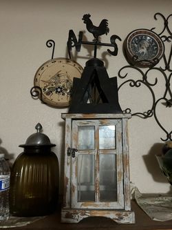 Rustic Rooster Candle Holder