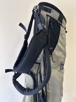 NIKE Golf Gray Golf Club Stand Carry Bag 4 Way Divider Izzo Strap