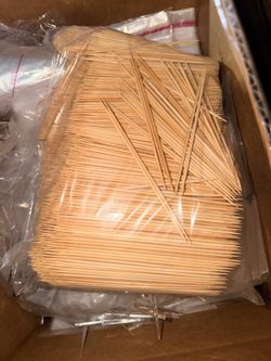 15 cm (5.9 in) Bamboo Skewers, Wooden Food Picks for Appetizers, BBQ, Fruit, Kabobs & Party Snacks
