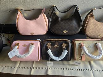 Designer purses and slippers.