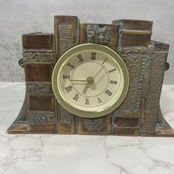 Antique Style Book Mantle Clock