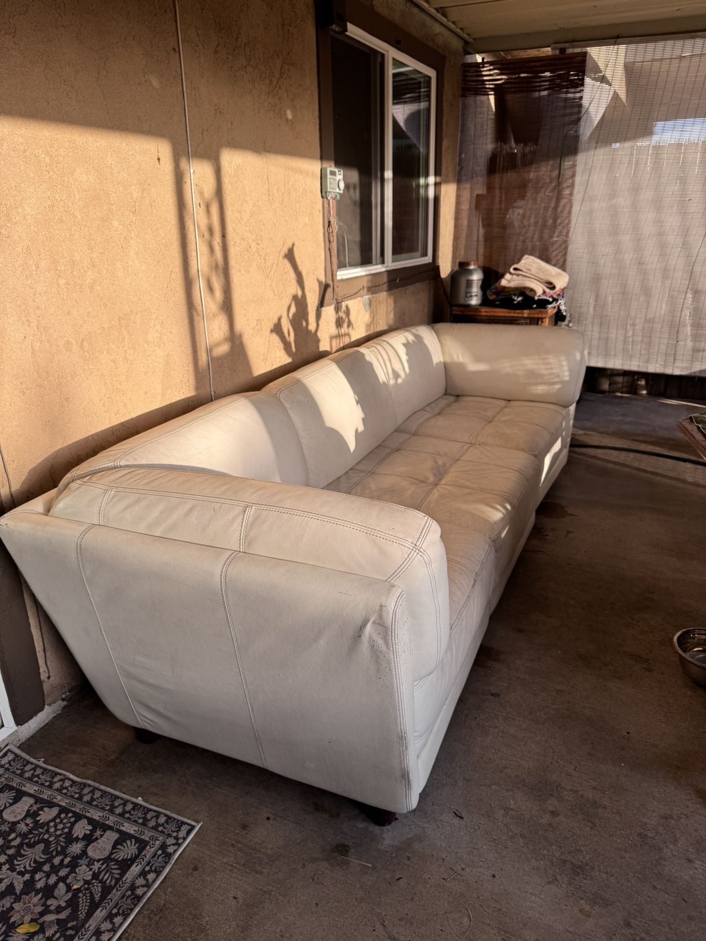 White Leather Couch
