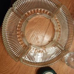 Glass Round Plater 