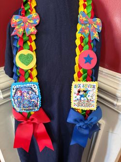 Autism Awareness Braided Ribbon Lei